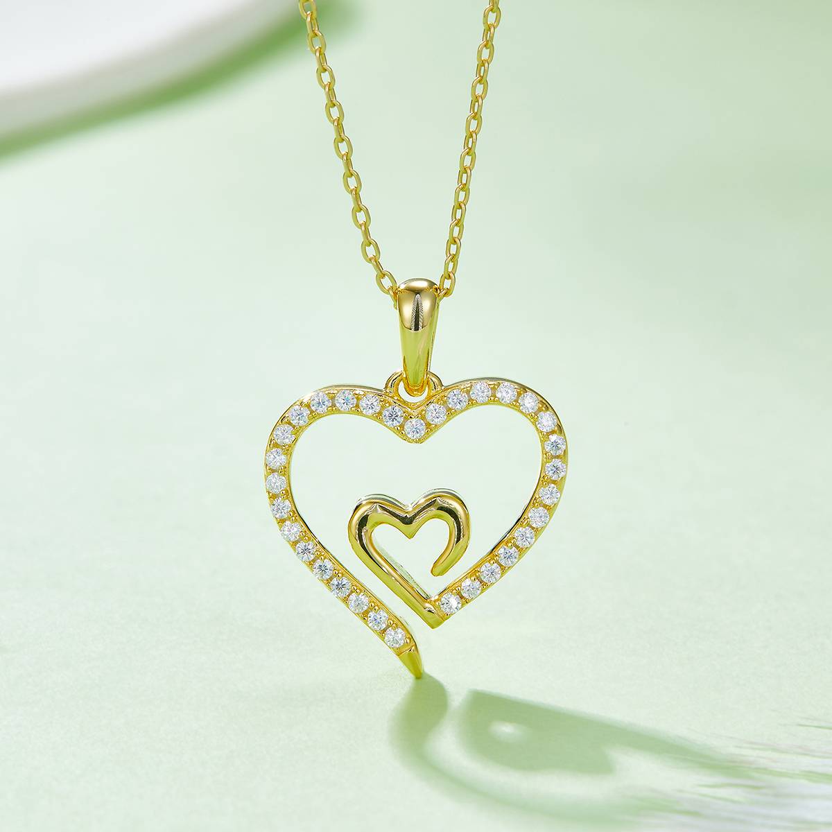 Zangxin Love Pendant S925 Silver Moissanite Grade D 0.32CT